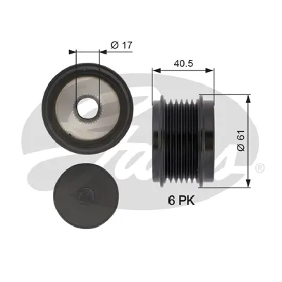 Jednosmerna spojnica alternatora GATES GATOAP7103 IC-E4EA1C