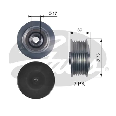 Jednosmerna spojnica alternatora GATES GATOAP7119 IC-E4EA2A