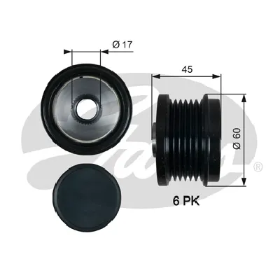 Jednosmerna spojnica alternatora GATES GATOAP7155 IC-E4EA4A