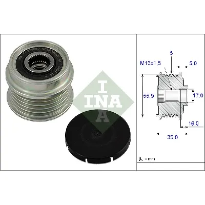 Jednosmerna spojnica alternatora INA 535 0004 10 IC-AC0094