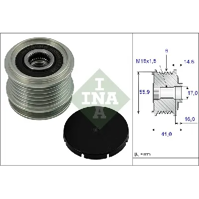 Jednosmerna spojnica alternatora INA 535 0010 10 IC-ABE681
