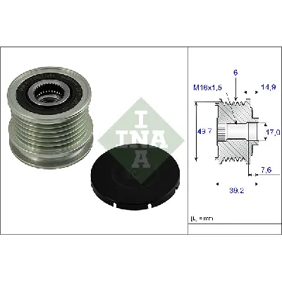 Jednosmerna spojnica alternatora INA 535 0015 10 IC-AB0226