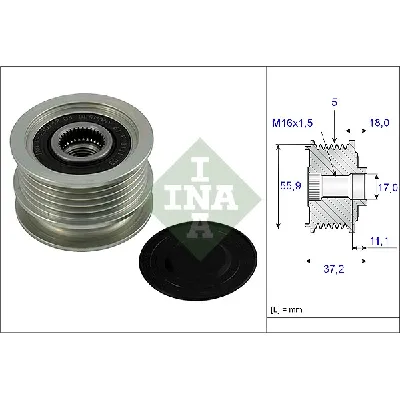 Jednosmerna spojnica alternatora INA 535 0018 10 IC-AAC89E