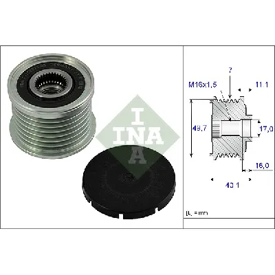 Jednosmerna spojnica alternatora INA 535 0021 10 IC-B29593