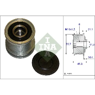 Jednosmerna spojnica alternatora INA 535 0036 10 IC-C00CA2