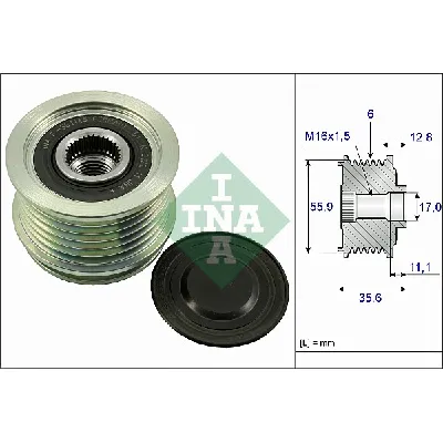 Jednosmerna spojnica alternatora INA 535 0041 10 IC-ABE682