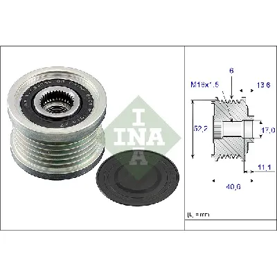 Jednosmerna spojnica alternatora INA 535 0044 10 IC-B2ABE5