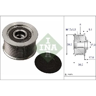 Jednosmerna spojnica alternatora INA 535 0049 10 IC-B2958C