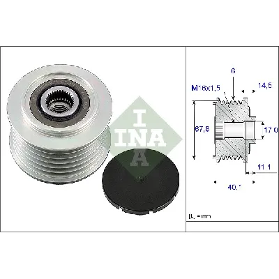 Jednosmerna spojnica alternatora INA 535 0052 10 IC-ABE685
