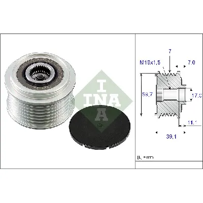 Jednosmerna spojnica alternatora INA 535 0053 10 IC-B29587