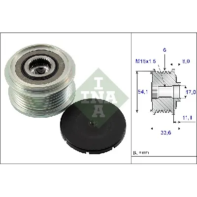 Jednosmerna spojnica alternatora INA 535 0059 10 IC-B29585