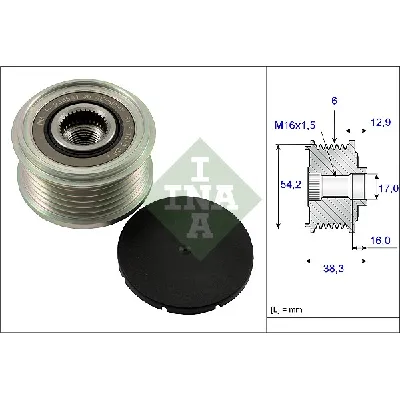 Jednosmerna spojnica alternatora INA 535 0062 10 IC-B6BA55