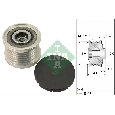 Jednosmerna spojnica alternatora INA 535 0075 10 IC-B29595