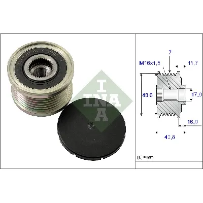 Jednosmerna spojnica alternatora INA 535 0080 10 IC-C00CA3