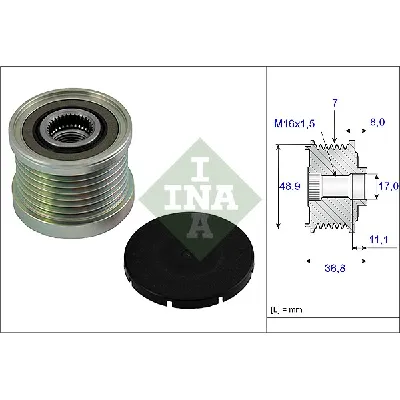 Jednosmerna spojnica alternatora INA 535 0081 10 IC-BE67CD