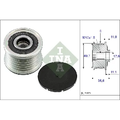 Jednosmerna spojnica alternatora INA 535 0086 10 IC-B29584