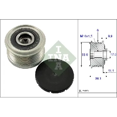 Jednosmerna spojnica alternatora INA 535 0103 10 IC-B6BA60