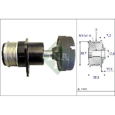 Jednosmerna spojnica alternatora INA 535 0157 10 IC-B37140