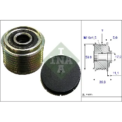 Jednosmerna spojnica alternatora INA 535 0159 10 IC-B7710D
