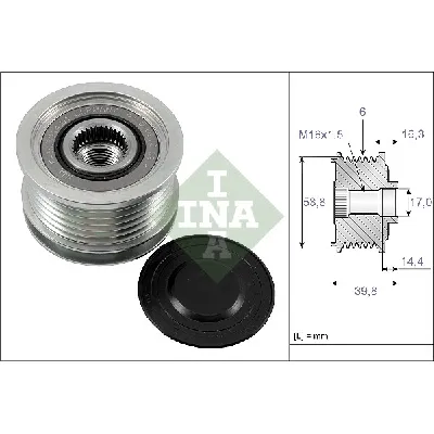 Jednosmerna spojnica alternatora INA 535 0170 10 IC-C00CC1