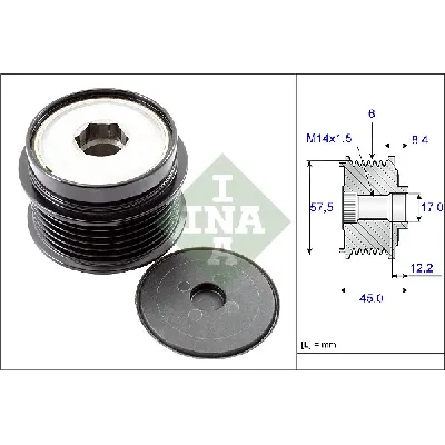 Jednosmerna spojnica alternatora INA 535 0174 10 IC-BF40F1
