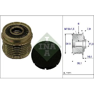 Jednosmerna spojnica alternatora INA 535 0176 10 IC-C00CC5