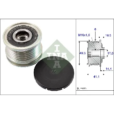 Jednosmerna spojnica alternatora INA 535 0178 10 IC-C00CC6