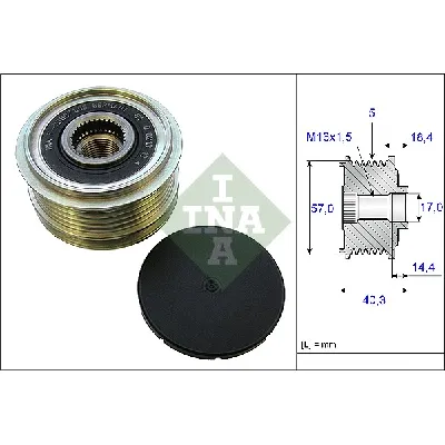 Jednosmerna spojnica alternatora INA 535 0187 10 IC-C00CCB