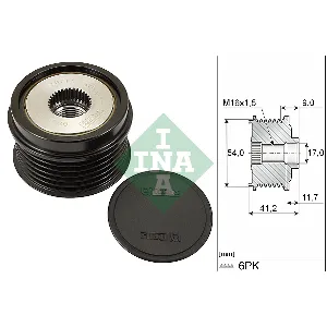 Jednosmerna spojnica alternatora INA 535 0192 10 IC-C00CD0