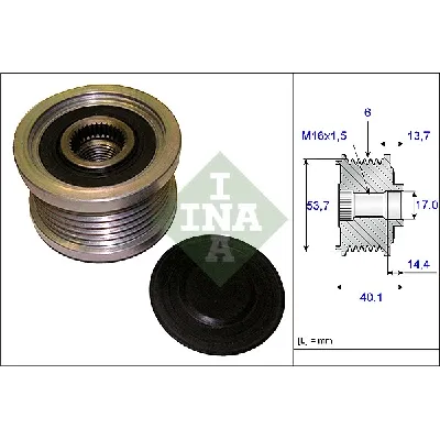 Jednosmerna spojnica alternatora INA 535 0202 10 IC-BB05FB