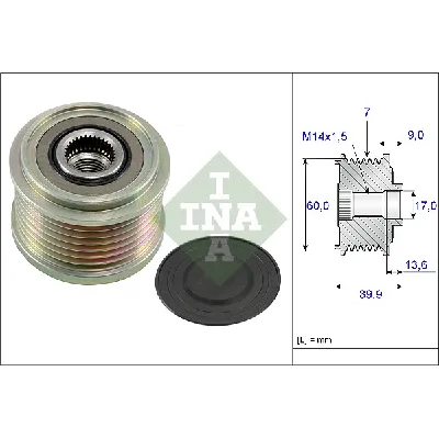 Jednosmerna spojnica alternatora INA 535 0215 10 IC-BF4893