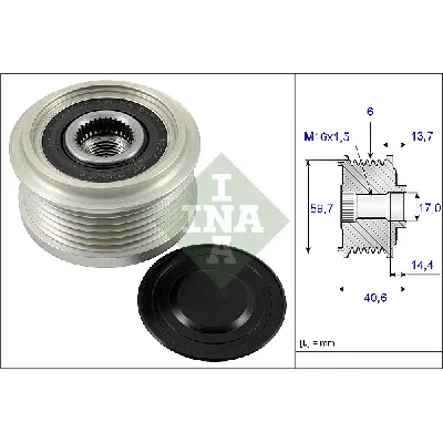 Jednosmerna spojnica alternatora INA 535 0228 10 IC-C0EDB4