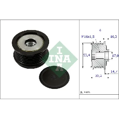Jednosmerna spojnica alternatora INA 535 0236 10 IC-C2C1D7