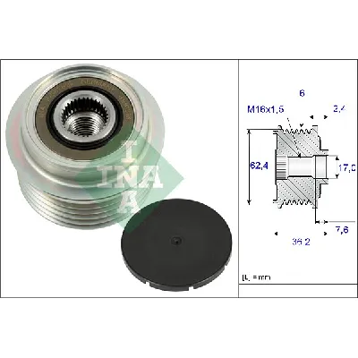 Jednosmerna spojnica alternatora INA 535 0238 10 IC-C3B8F6