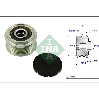 Jednosmerna spojnica alternatora INA 535 0240 10 IC-C557B1