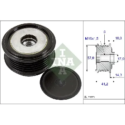 Jednosmerna spojnica alternatora INA 535 0248 10 IC-CF03F4