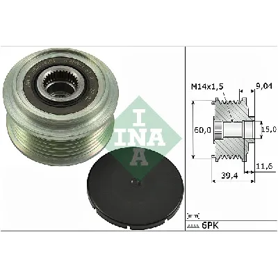 Jednosmerna spojnica alternatora INA 535 0277 10 IC-D6EA93
