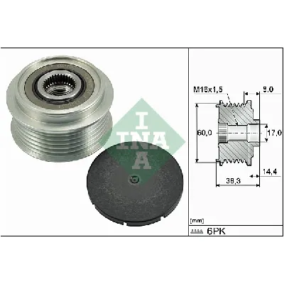 Jednosmerna spojnica alternatora INA 535 0289 10 IC-DD1D3B