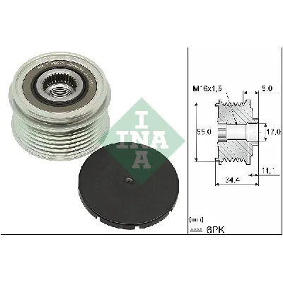 Jednosmerna spojnica alternatora INA 535 0357 10 IC-G0OQWP