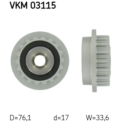 Jednosmerna spojnica alternatora SKF VKM 03115 IC-BDFA3C