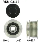 Jednosmerna spojnica alternatora SKF VKM 03116 IC-BDFA3D