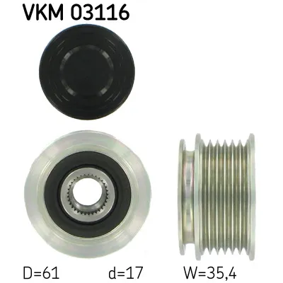 Jednosmerna spojnica alternatora SKF VKM 03116 IC-BDFA3D