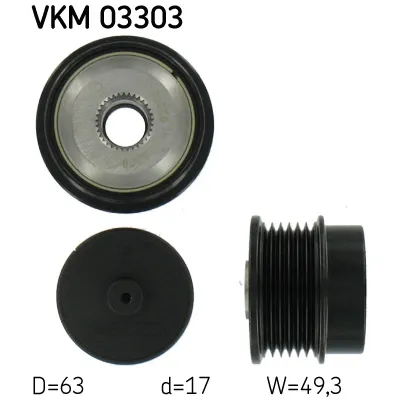 Jednosmerna spojnica alternatora SKF VKM 03303 IC-BDFA4C