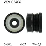 Jednosmerna spojnica alternatora SKF VKM 03406 IC-BDFA52