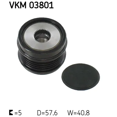 Jednosmerna spojnica alternatora SKF VKM 03801 IC-F5BE5B