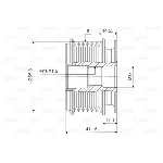 Jednosmerna spojnica alternatora VALEO VAL588001 IC-D1E968