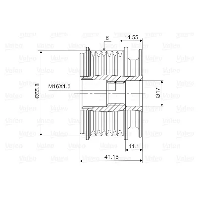Jednosmerna spojnica alternatora VALEO VAL588001 IC-D1E968