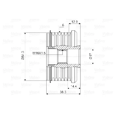 Jednosmerna spojnica alternatora VALEO VAL588002 IC-D1E969