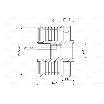 Jednosmerna spojnica alternatora VALEO VAL588004 IC-D1E96B