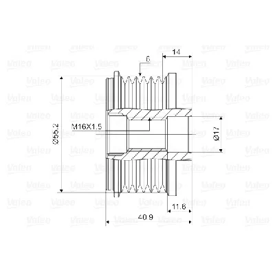 Jednosmerna spojnica alternatora VALEO VAL588005 IC-D1E96C